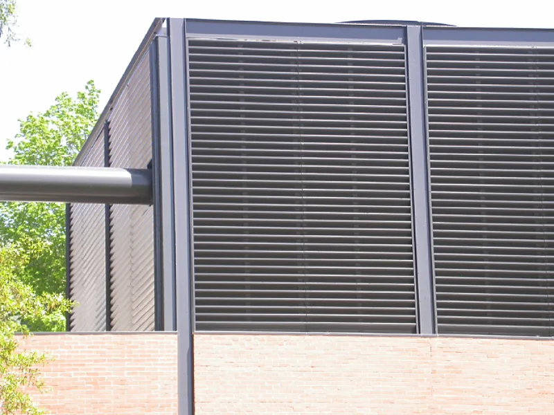 A fence louver system with a ventilation pipe leading in