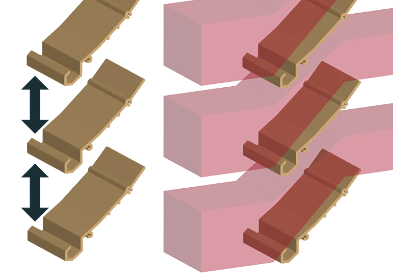 Illustration demonstrating louver free area and pressure drop.