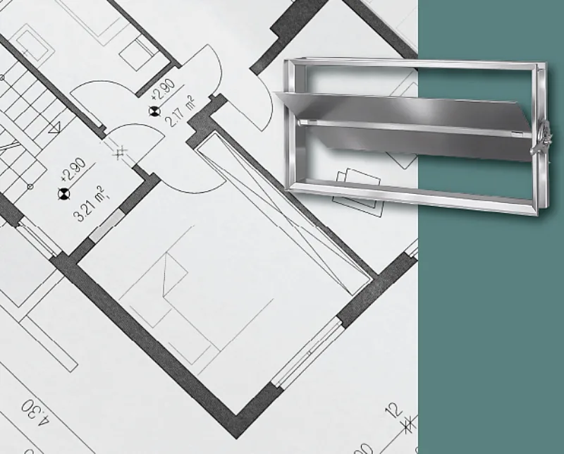 Layout of a room with balanced airflow and a balance damper