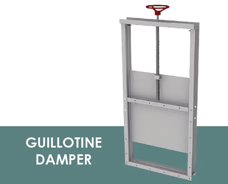 A guillotine damper and a title