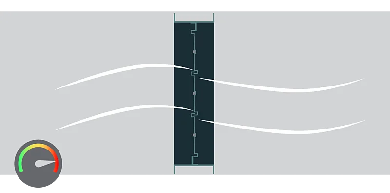 Illustration of air leakage through a closed damper