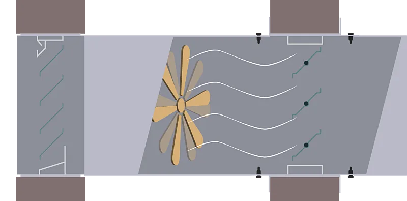 Illustration demonstrating static and dynamic pressure