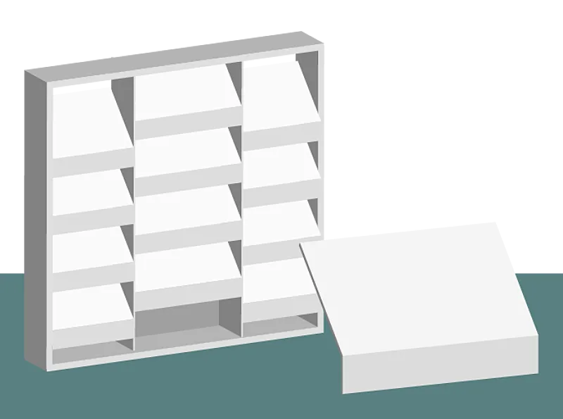 Illustration of a grille with the myriad blade design