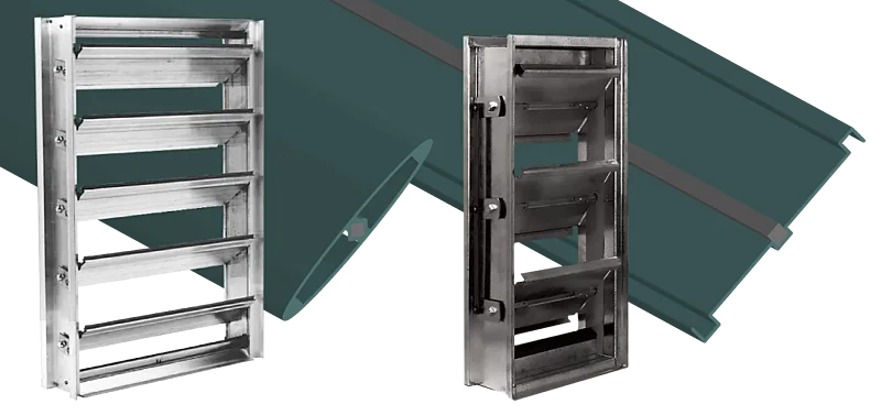 A damper with airfoil blades and a damper with single thickness blades