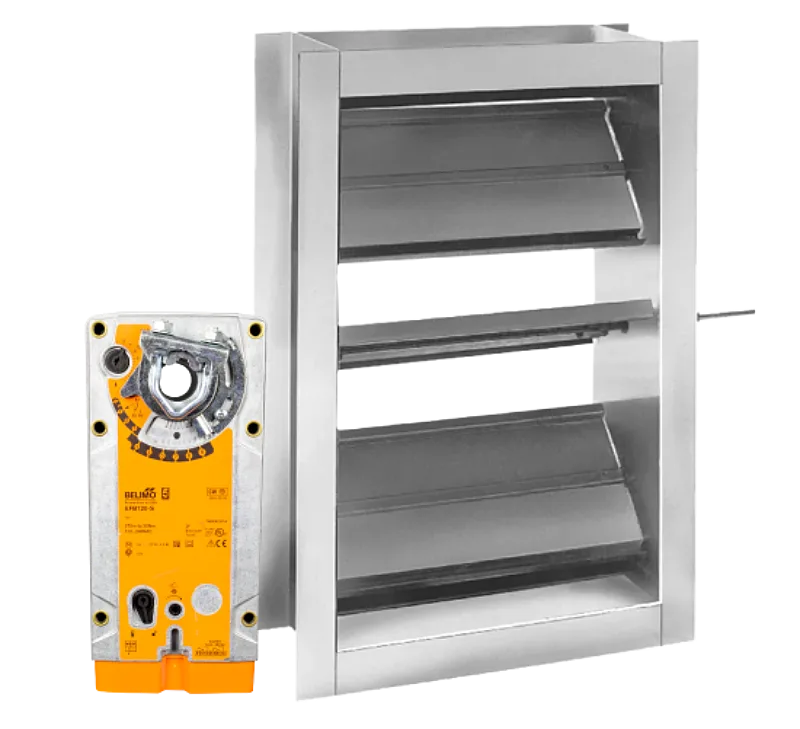 A damper with an electric actuator