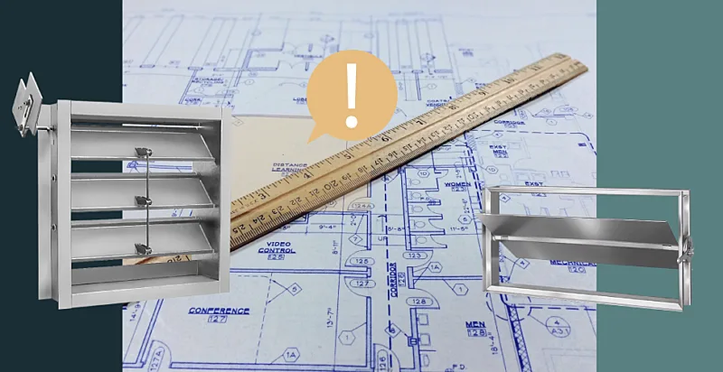 Two dampers to be used to relieve excess air pressure