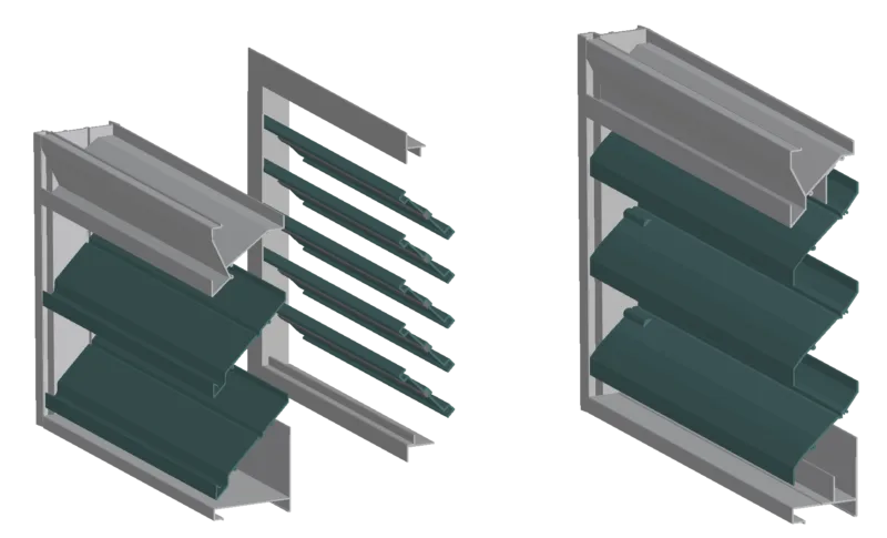 Louvers with fixed blades, adjustable blades, and combination blades.